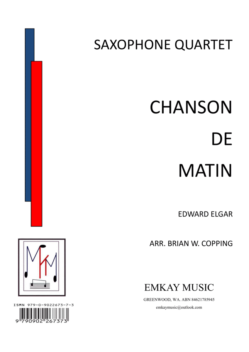 CHANSON DE MATIN – SAXOPHONE QUARTET image number null