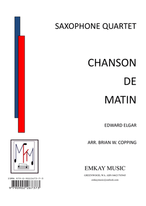Book cover for CHANSON DE MATIN – SAXOPHONE QUARTET