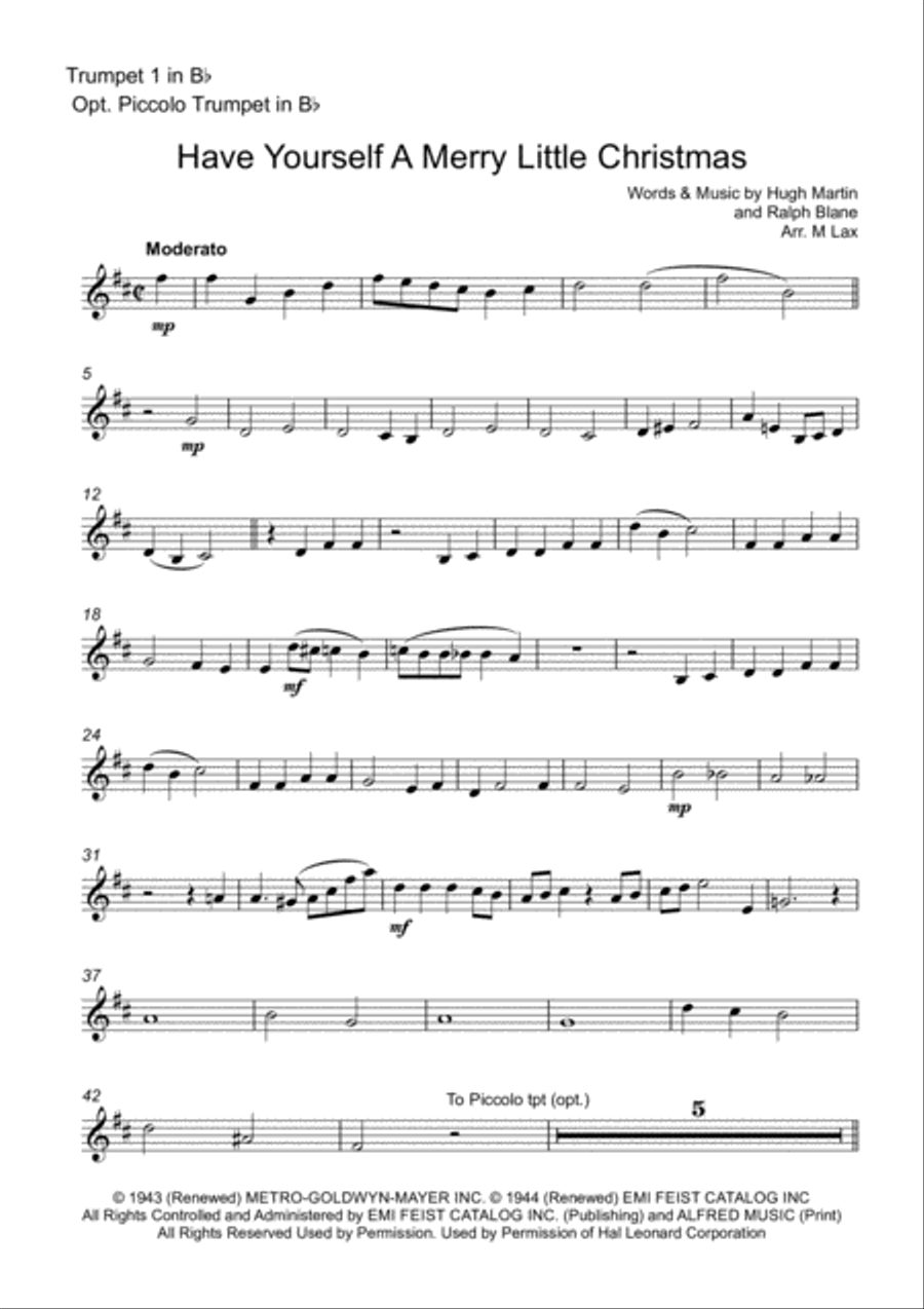 Have Yourself A Merry Little Christmas from MEET ME IN ST. LOUIS Brass Ensemble scores gallery preview page 6