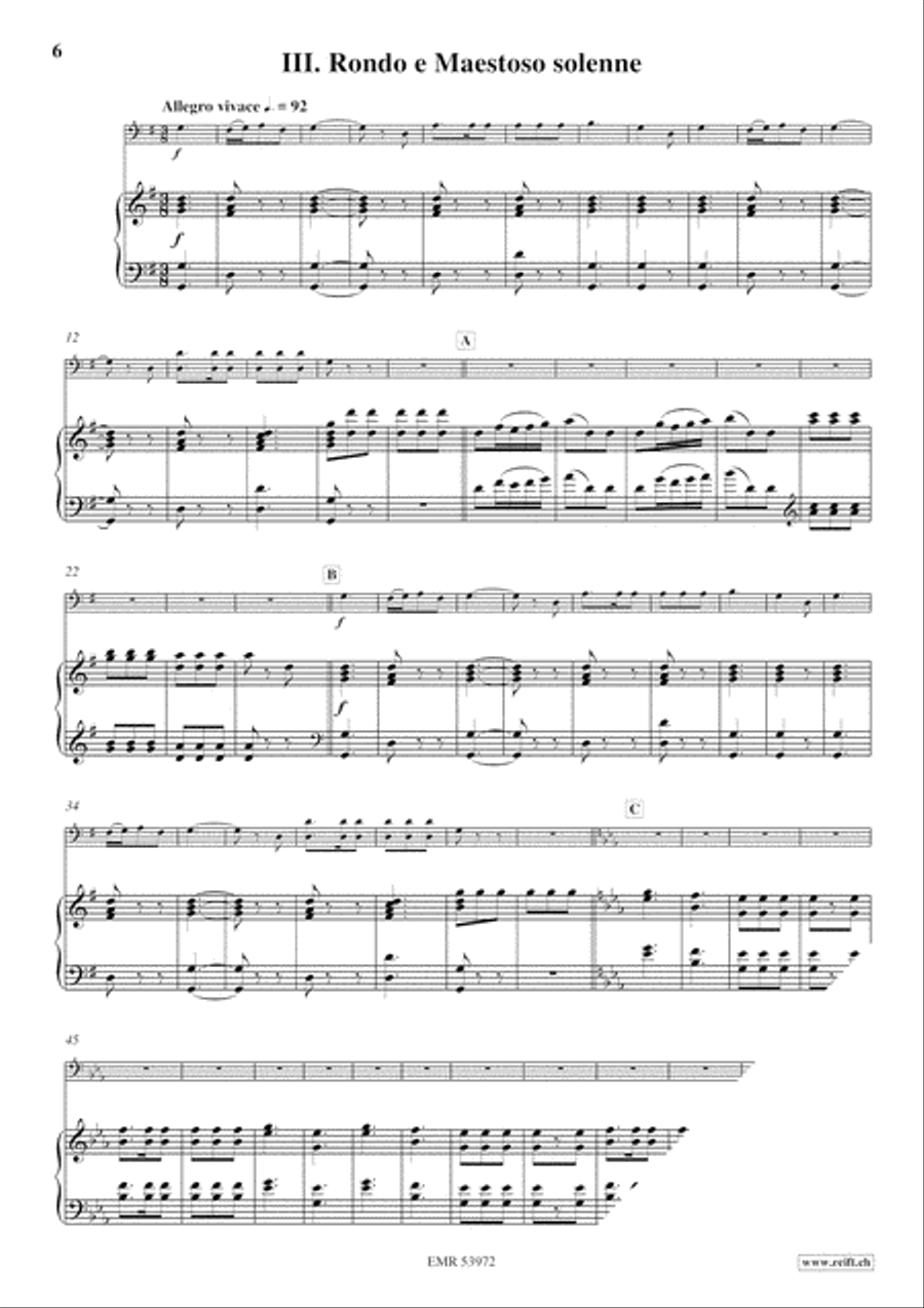 Sonata Solenne Bass Recorder scores gallery preview page 6