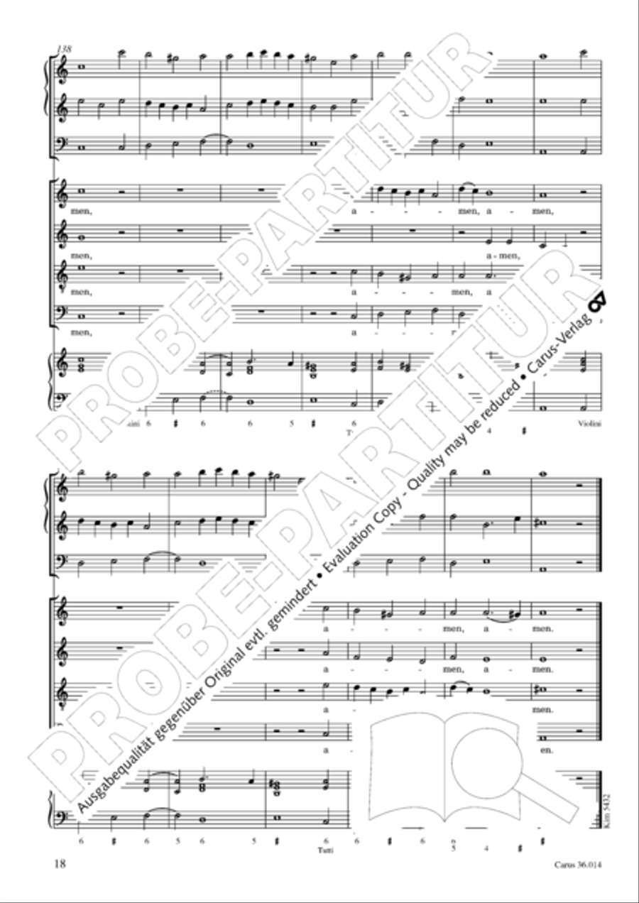 Befiehl dem Engel, dass er komm 4-Part scores gallery preview page 19