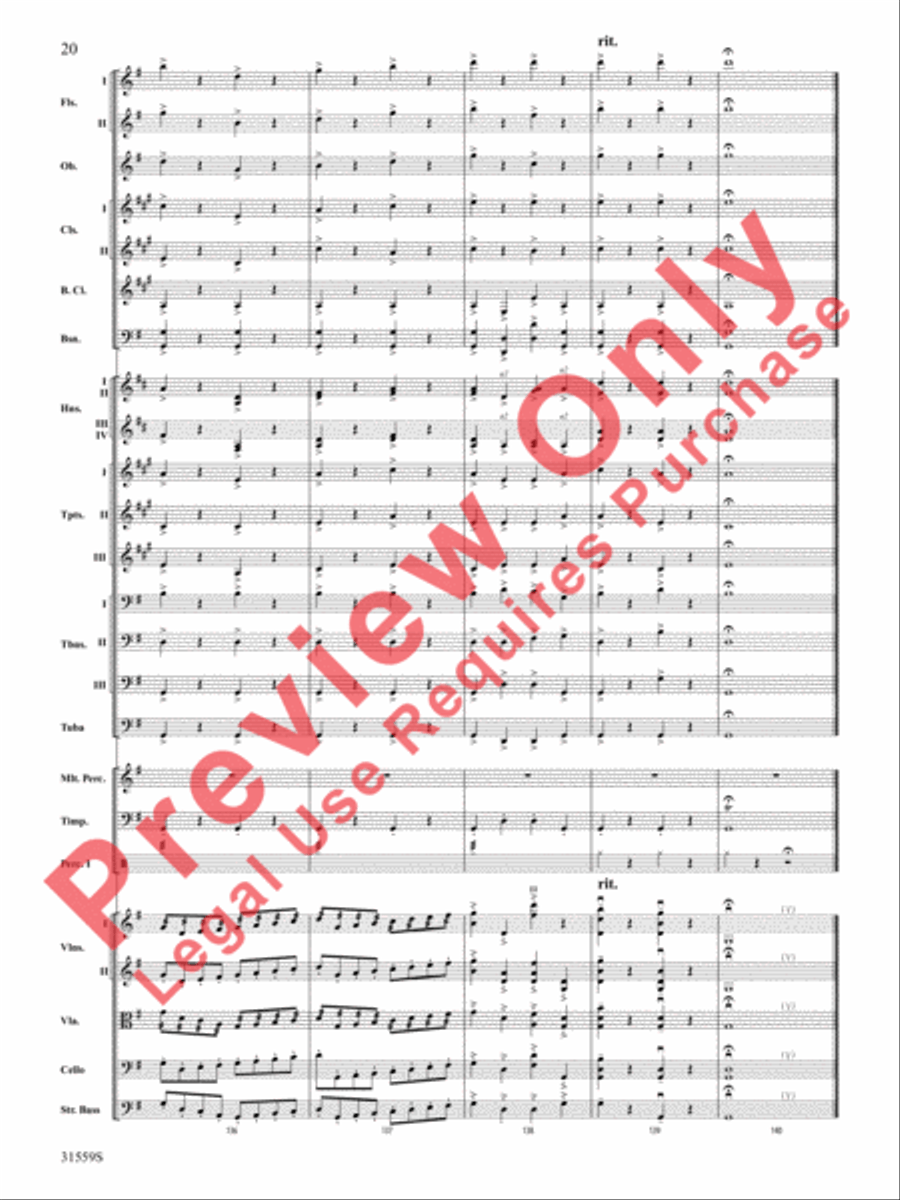 Variations on a Theme by Haydn (score only) Full Orchestra scores gallery preview page 21