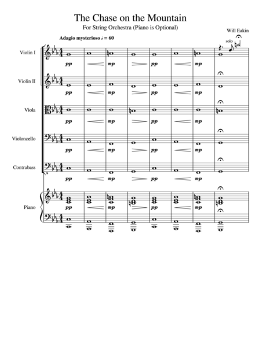 The Chase on the Mountain String Orchestra scores gallery preview page 1