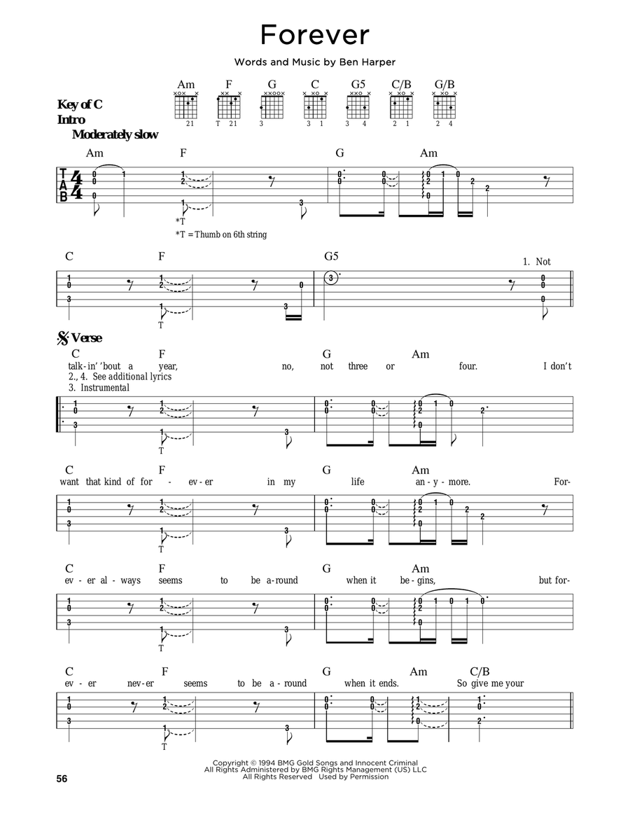Forever Forever Electric Guitar scores gallery preview page 1