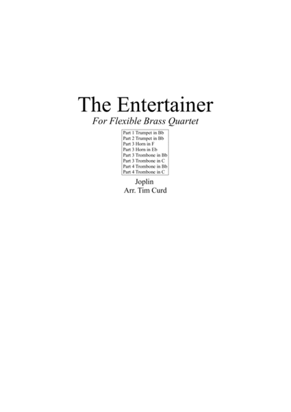 The Entertainer. For Flexible Brass Quartet image number null