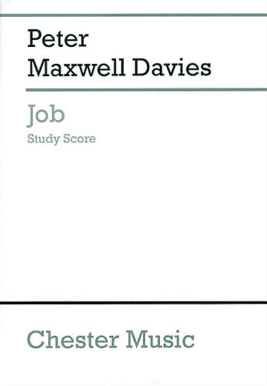 Peter Maxwell Davies: Job (Study Score) 4-Part scores gallery preview page 1