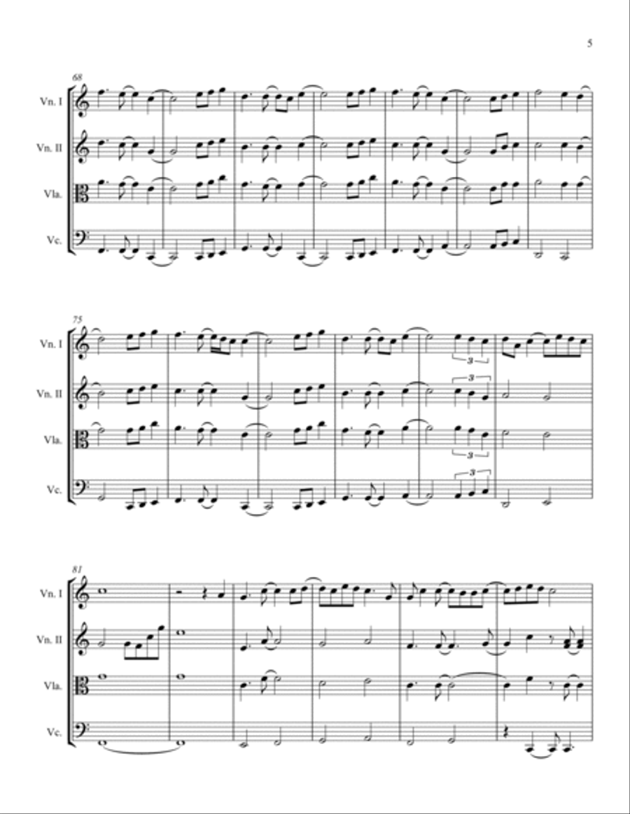Bless The Broken Road String Quartet scores gallery preview page 5