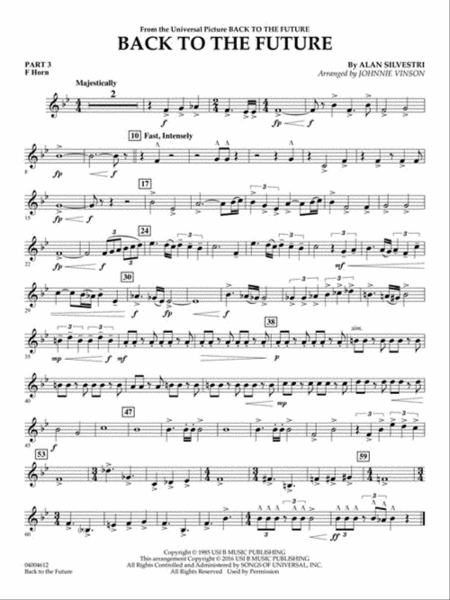 Back to the Future (Main Theme) Concert Band scores gallery preview page 10