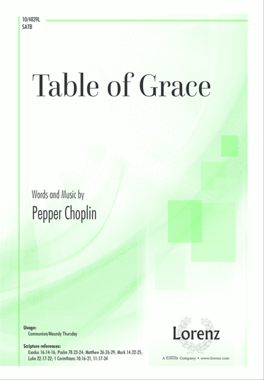 Table of Grace 4-Part scores gallery preview page 1