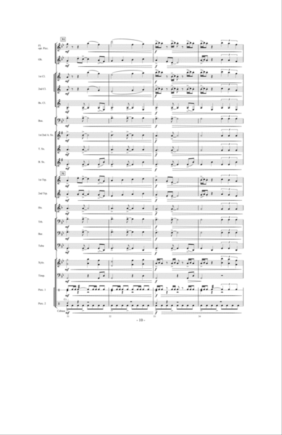 Tailspin! Tailspin! Concert Band scores gallery preview page 9