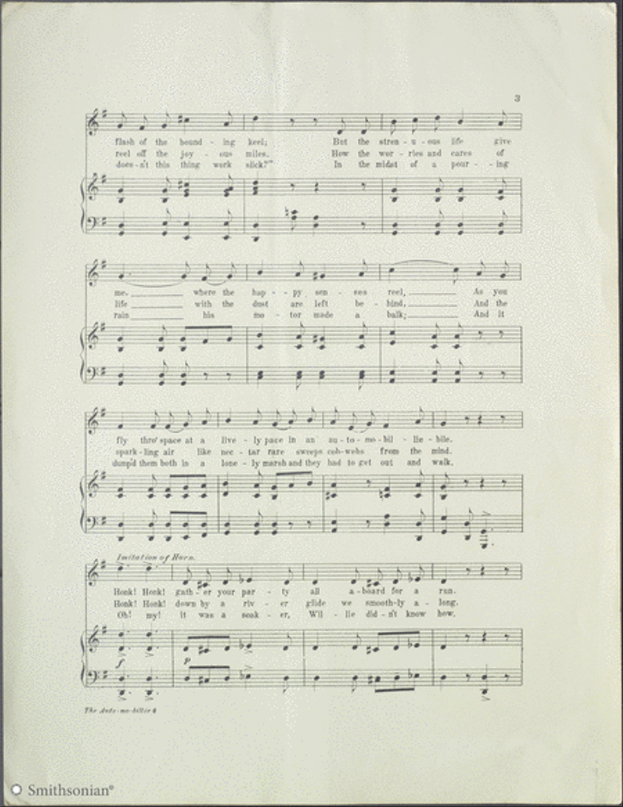 The Auto-mo-billie-beel The Auto-mo-billie-beel Piano, Vocal scores gallery preview page 3