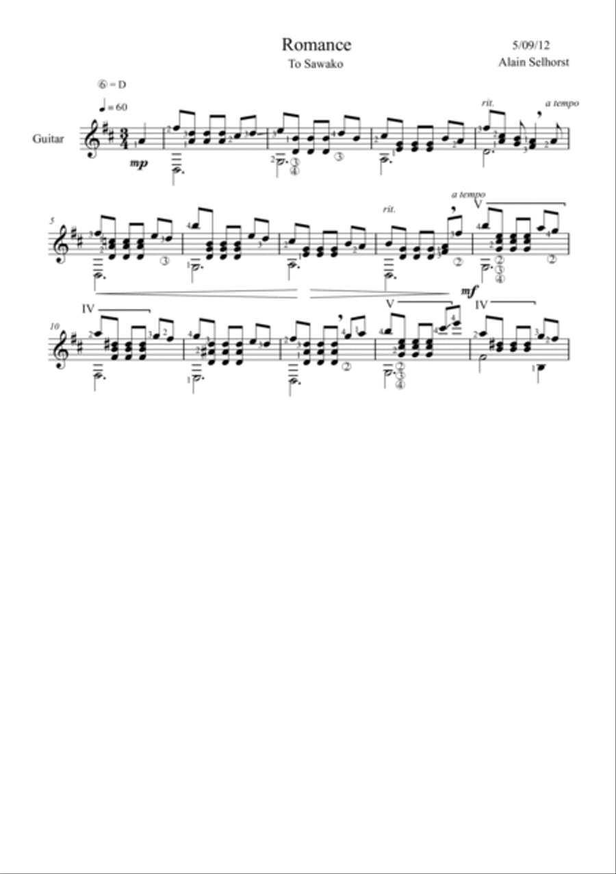 From the Heart for Solo Guitar Guitar Solo scores gallery preview page 5