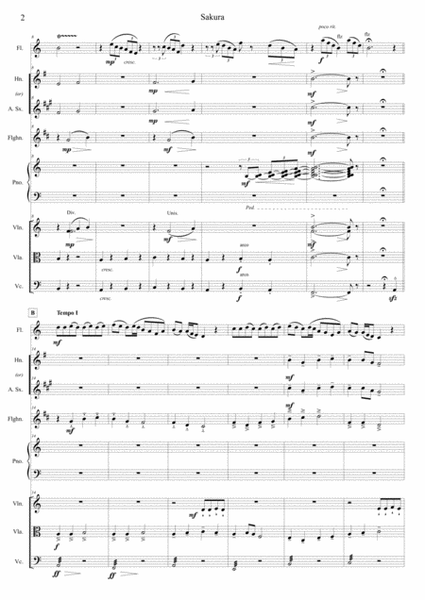 Sakura ('Cherry Blossom') - Full score with parts image number null