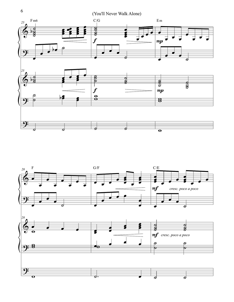 You'll Never Walk Alone Piano scores gallery preview page 6
