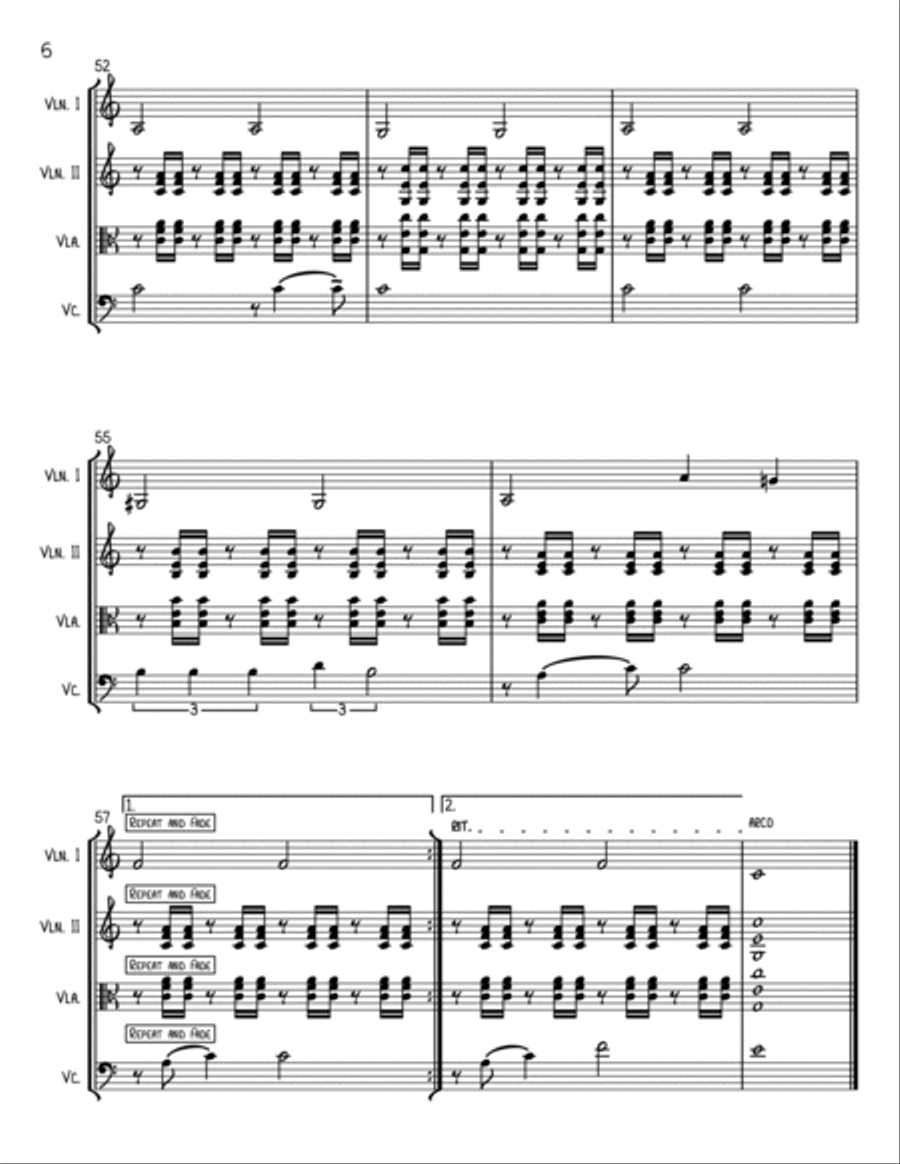 Over The Rainbow String Trio scores gallery preview page 6