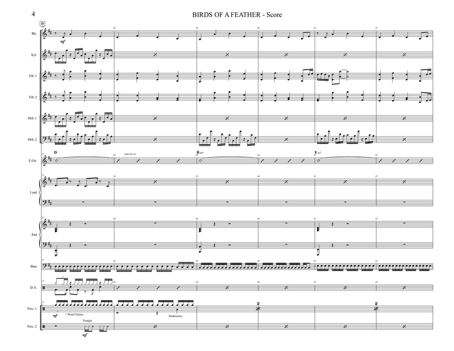 Birds Of A Feather Percussion Ensemble scores gallery preview page 4