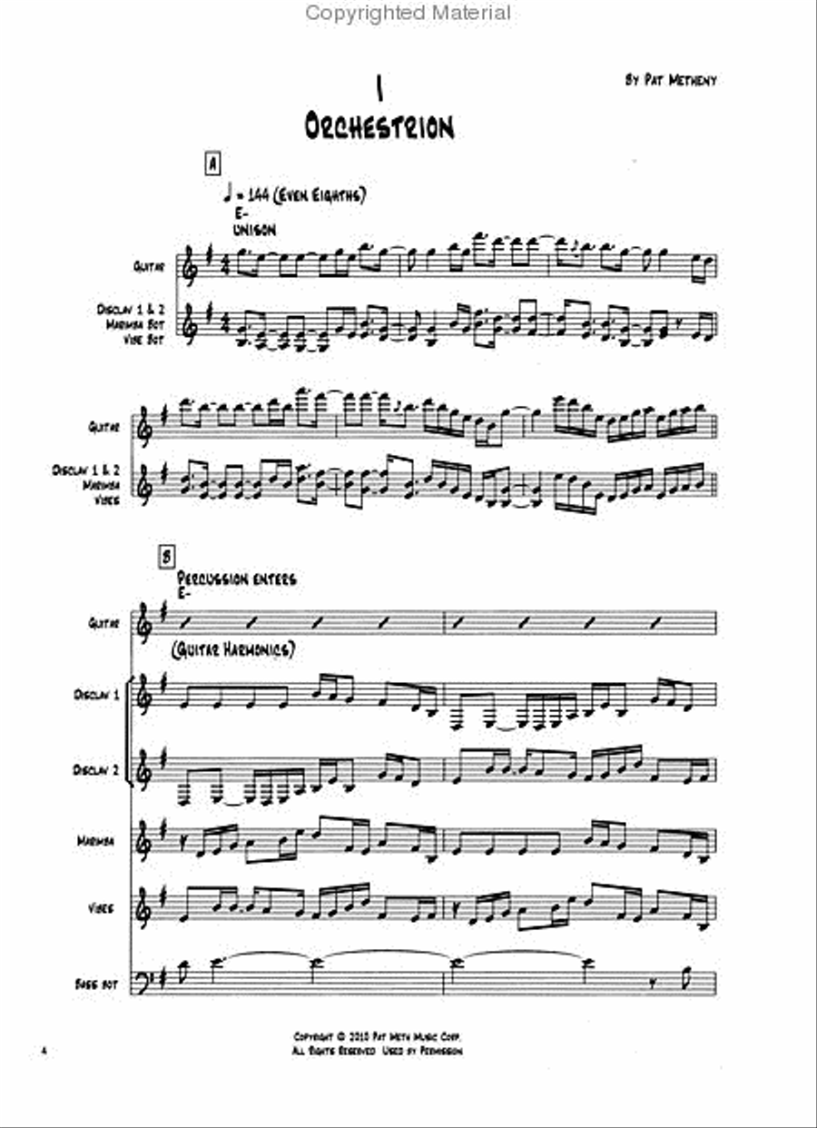 Pat Metheny - Orchestrion Piano scores gallery preview page 2