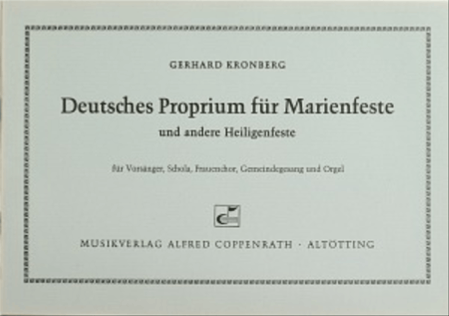 Deutsches Proprium fur Marienfeste und andere Heiligenfeste