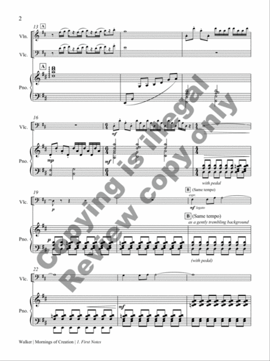 Mornings of Creation Piano Trio scores gallery preview page 24
