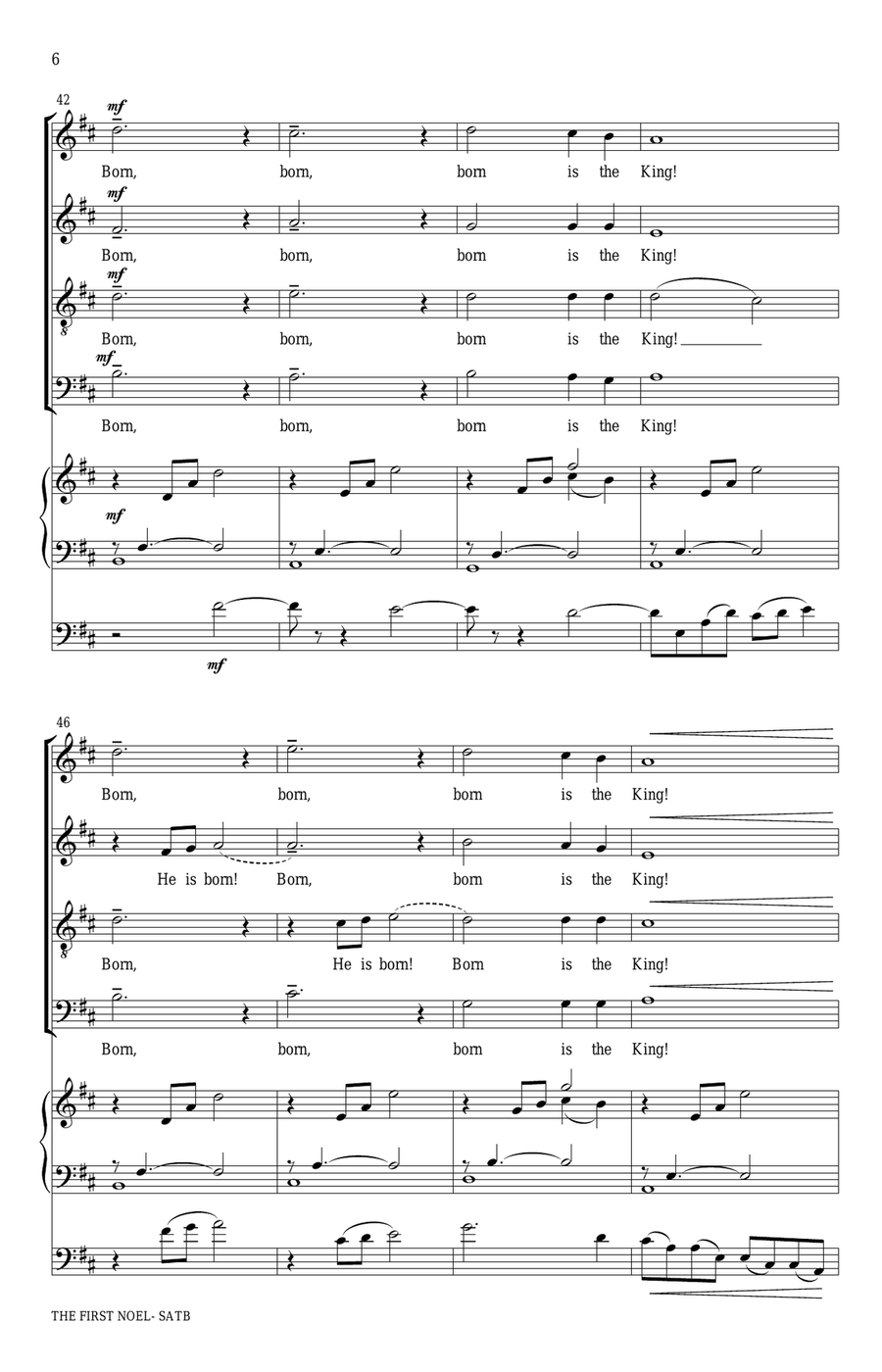The First Noel 4-Part scores gallery preview page 6