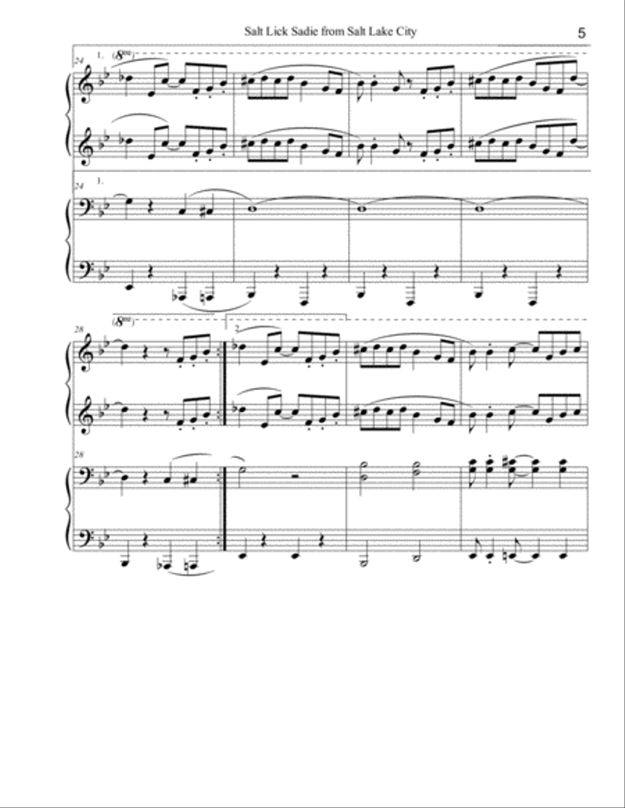 Salt Lick Sadie from Salt Lake City Piano scores gallery preview page 5