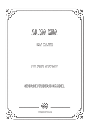 Book cover for Handel-Alma mia in A Major,for Voice and Piano