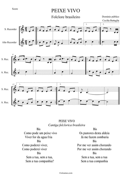PEIXE VIVO - Brasilian folksong image number null
