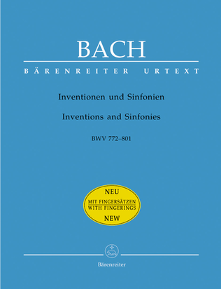 Book cover for Inventions and Sinfonias BWV 772-801