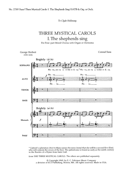 Three Mystical Carols: The Shepherds Sing