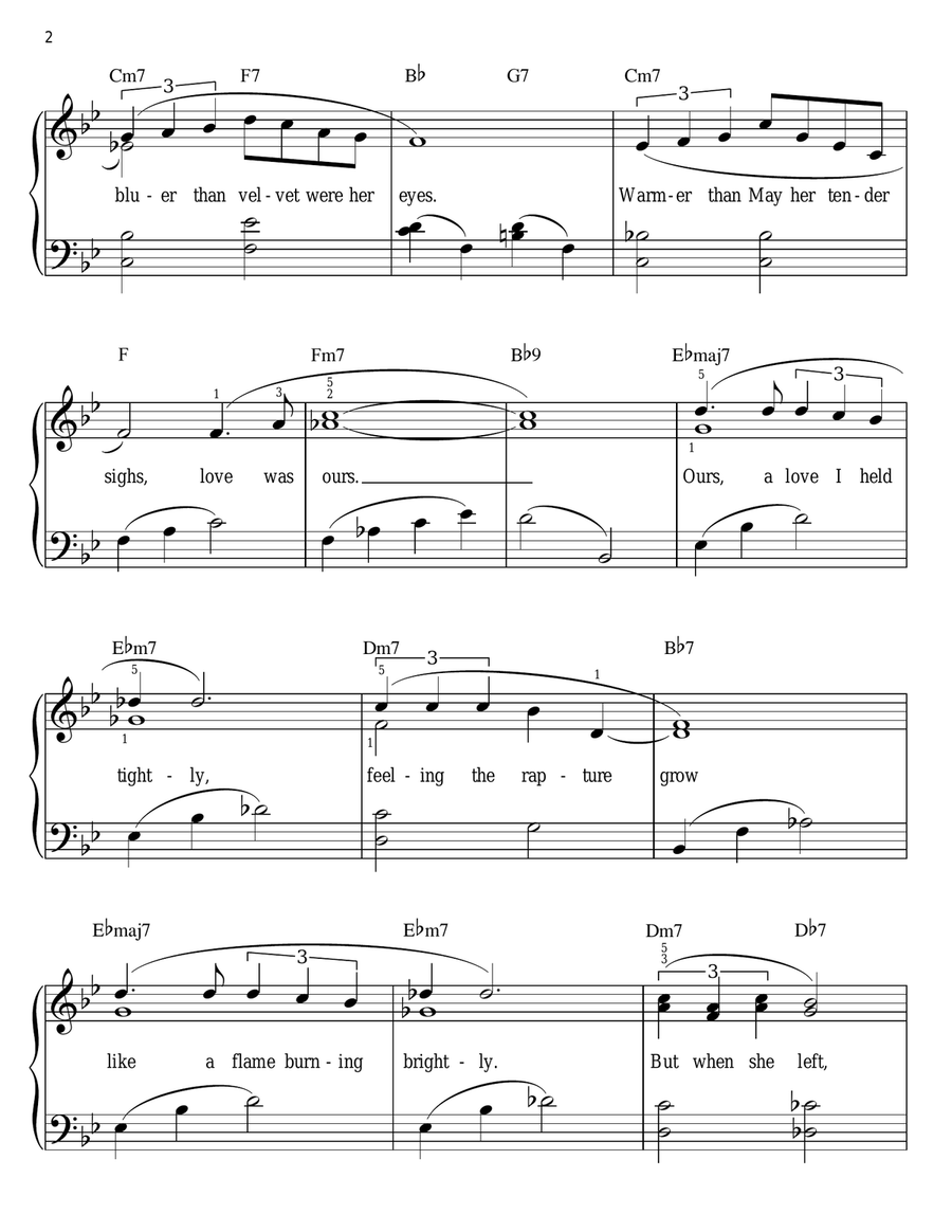 Blue Velvet (arr. Phillip Keveren) Easy Piano scores gallery preview page 2