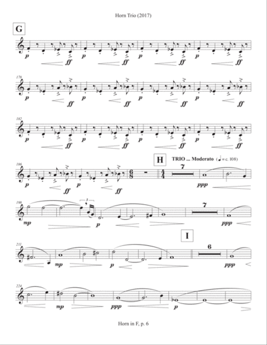 Horn Trio (2017) horn part Horn scores gallery preview page 6
