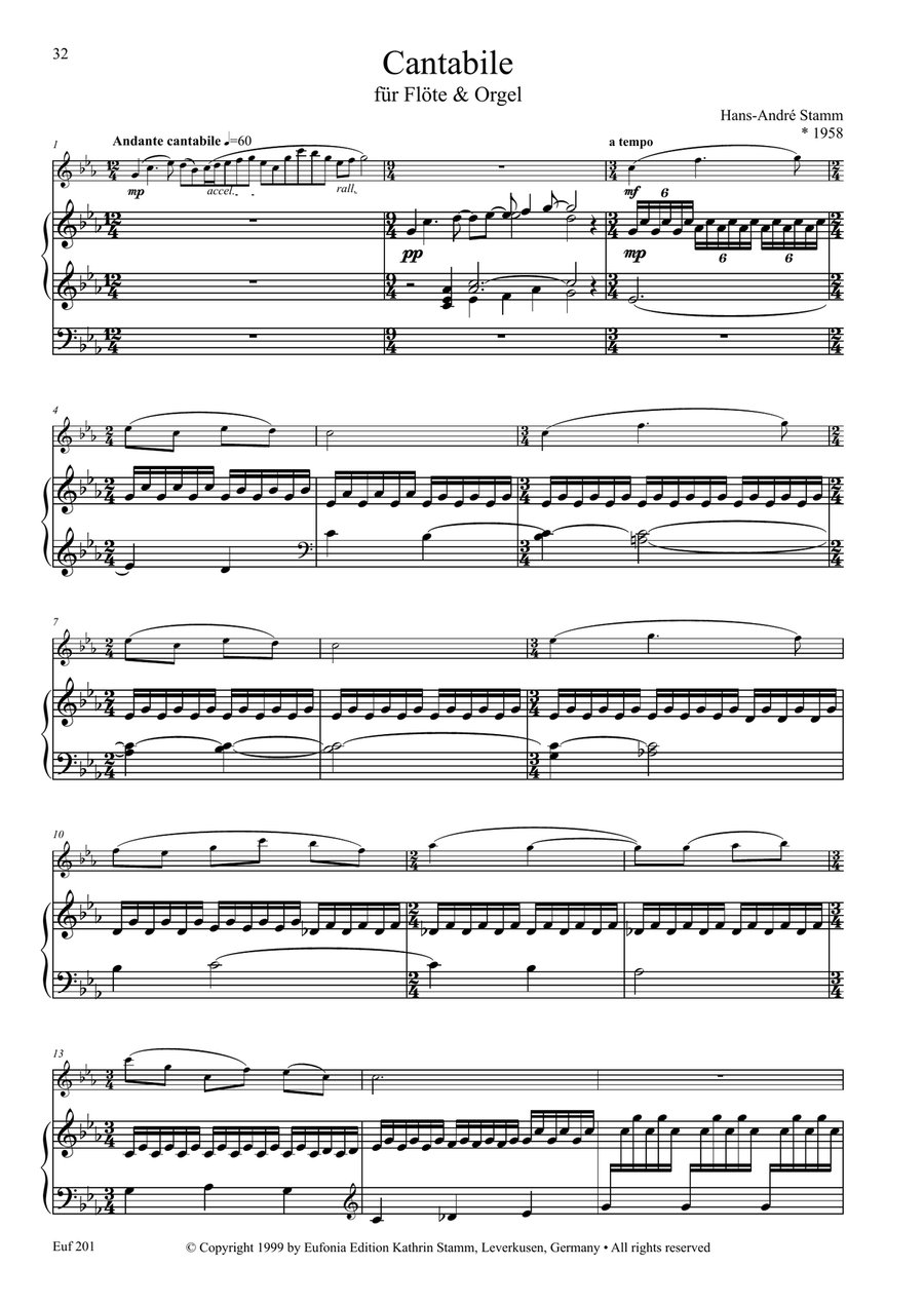 Ten pieces for flute & organ Woodwind Duet scores gallery preview page 6