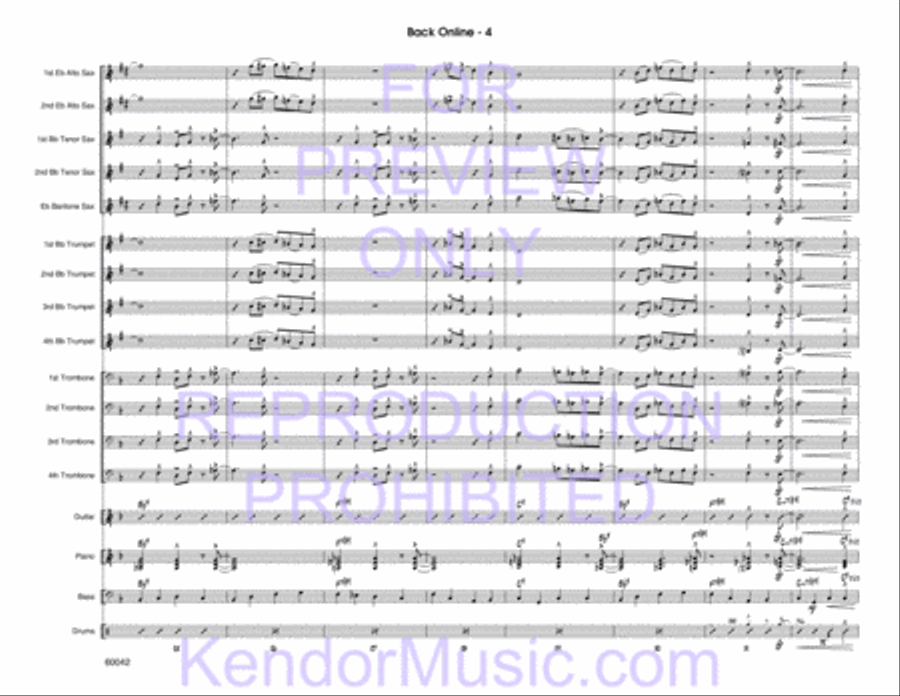 Back Online Jazz Ensemble scores gallery preview page 6