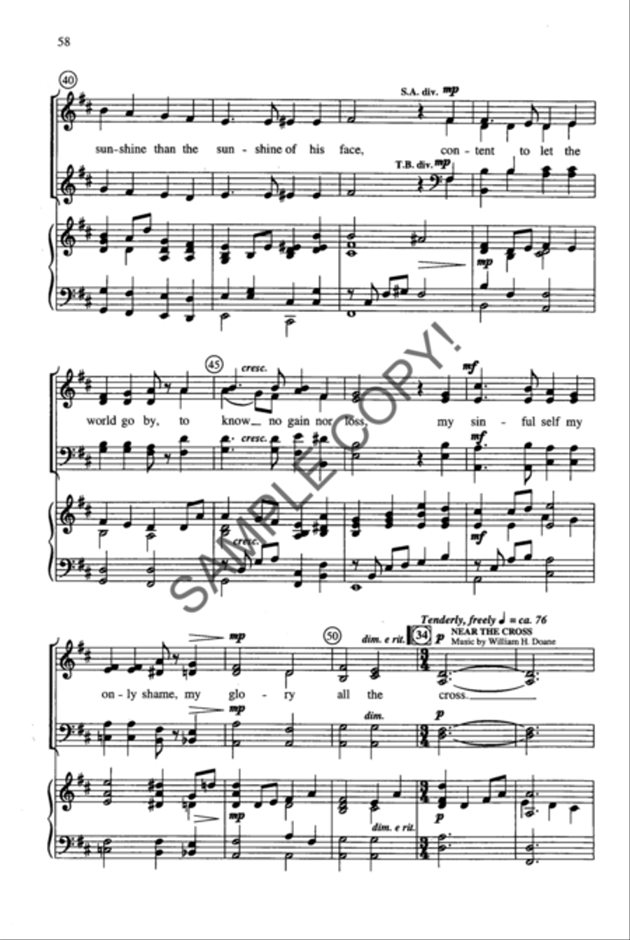 Shadow of the Cross 4-Part scores gallery preview page 44