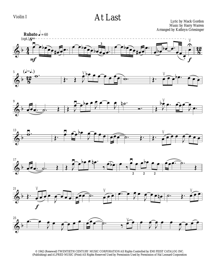 At Last String Quartet scores gallery preview page 1