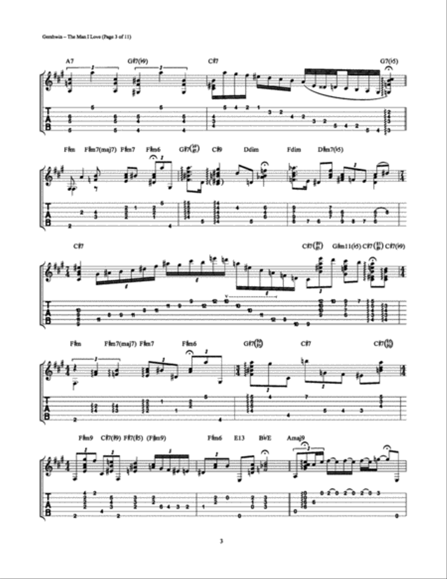 The Man I Love Electric Guitar scores gallery preview page 3