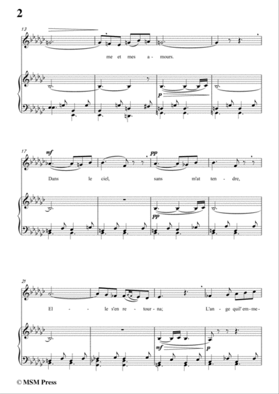 Berlioz-Sur les Lagunes in e flat minor,for voice and piano Voice Solo scores gallery preview page 4