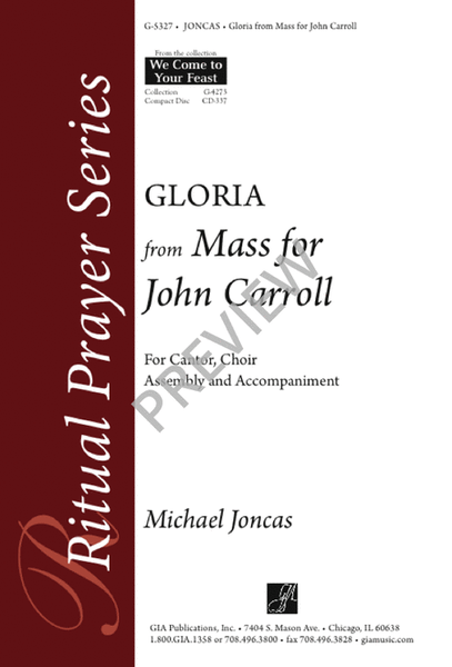 Gloria from "Mass for John Carroll" image number null