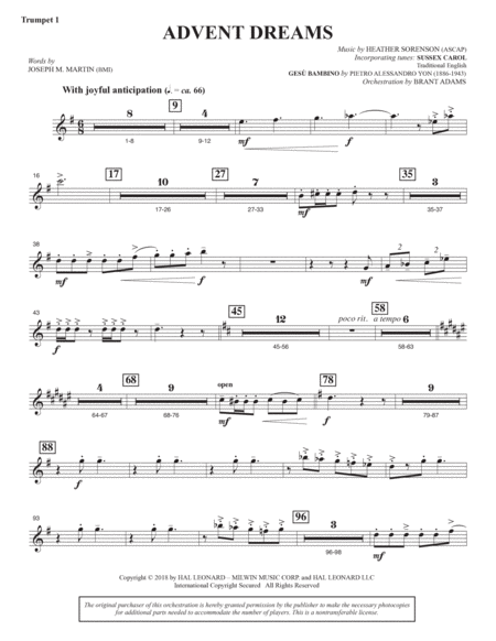 Christmas Dreams (A Cantata) - Bb Trumpet 1