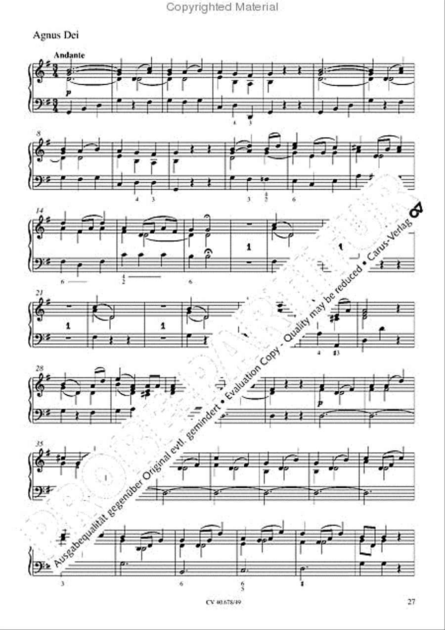 Missa pastoralis bohemica Organ scores gallery preview page 30