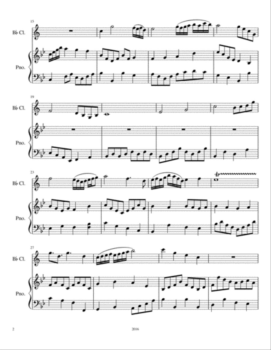 Canadian Geese in Flight Clarinet Solo scores gallery preview page 2