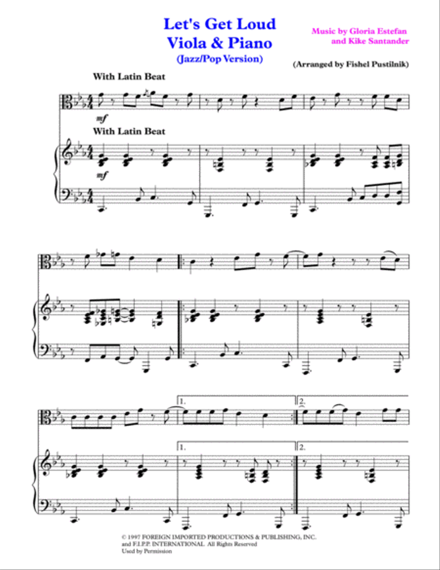Let's Get Loud Viola scores gallery preview page 2
