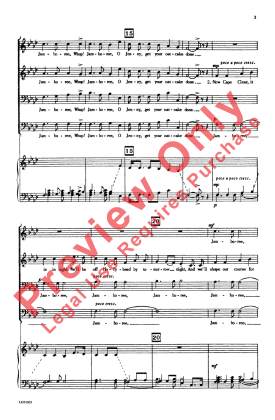 Whup! Jamboree Men's Choir scores gallery preview page 3