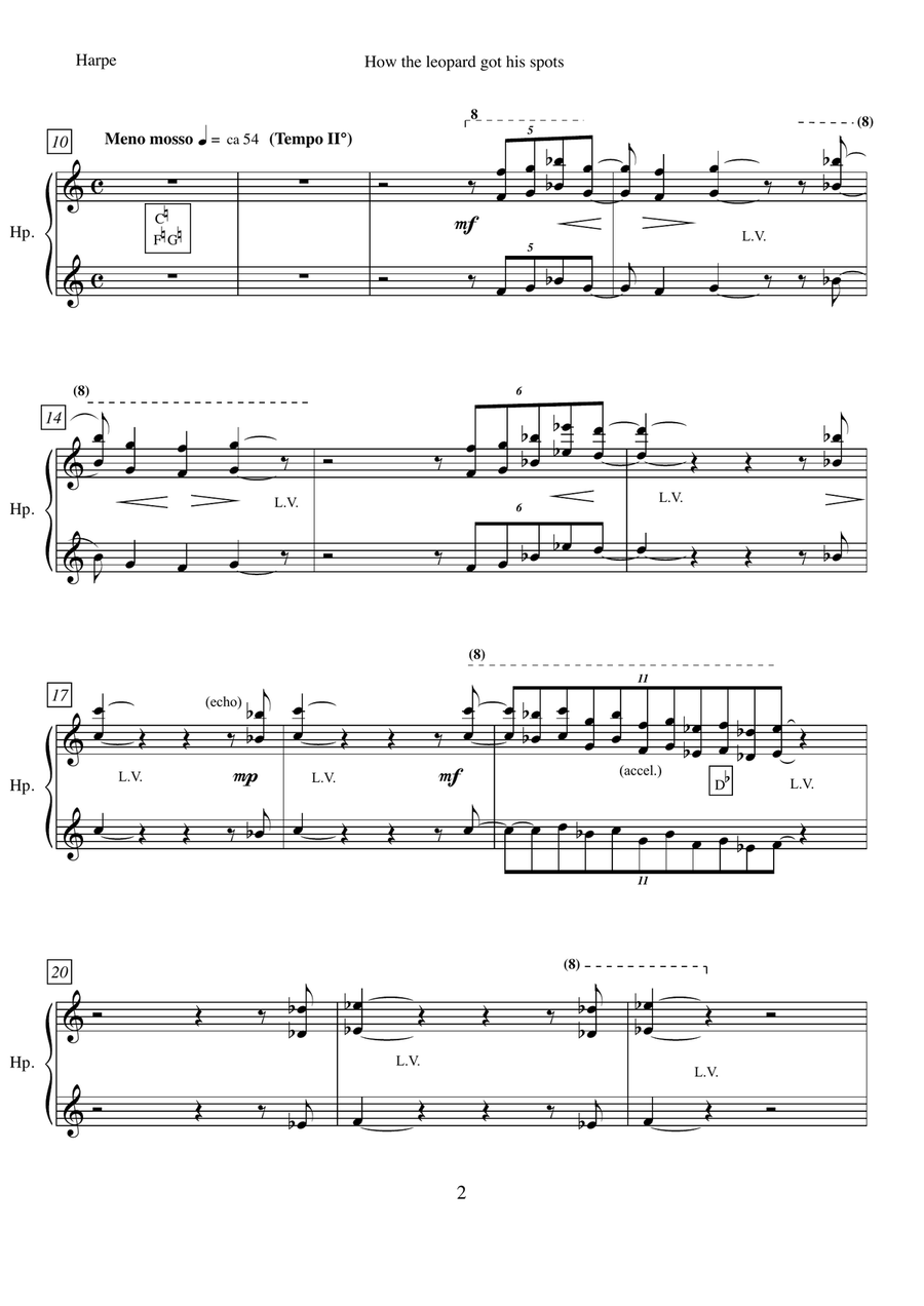 Just so Pieces - How the Leopard got his Spots, Op.18b - set of parts