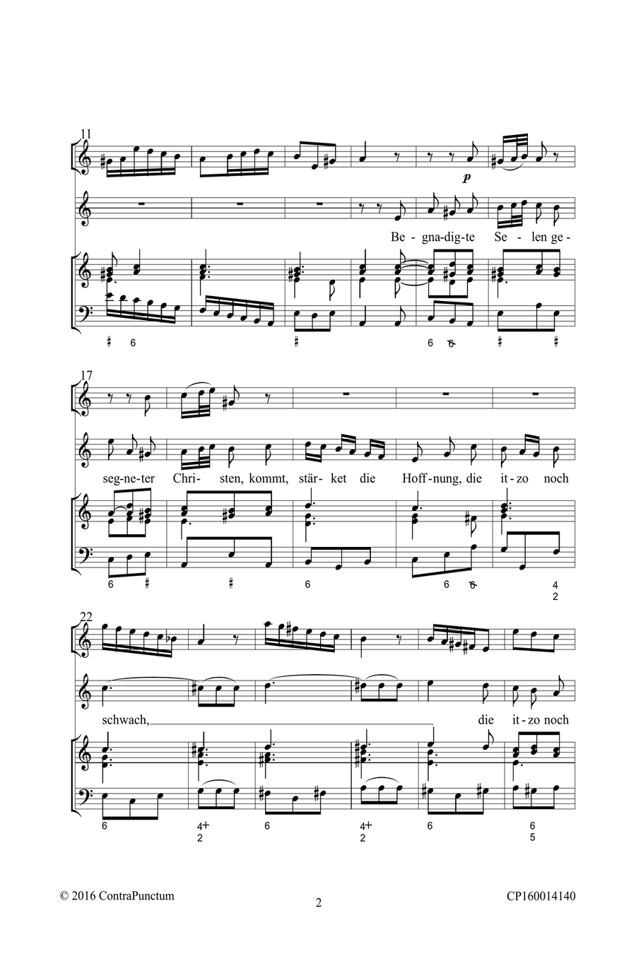Harmonischer Gottesdienst TWV 1:119 Begnadigte Selen gesegneter Christen Oboe Solo scores gallery preview page 6