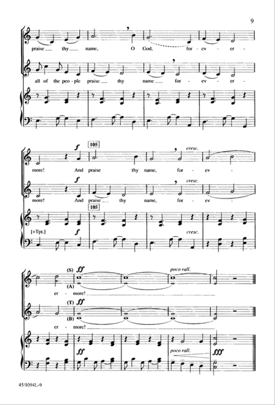 10 Anthems for about 10 Singers Unison Choir scores gallery preview page 10