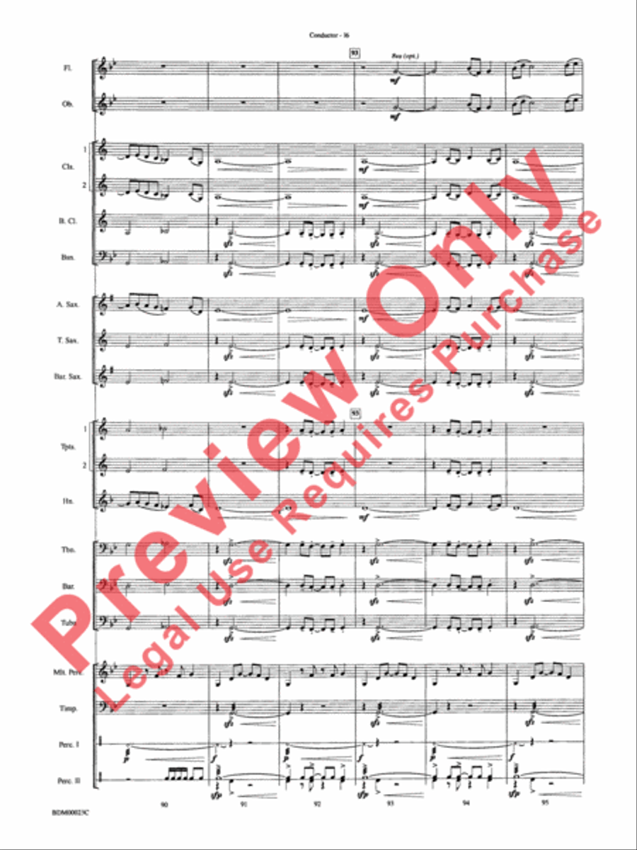 Under the Rice Moon Concert Band scores gallery preview page 19
