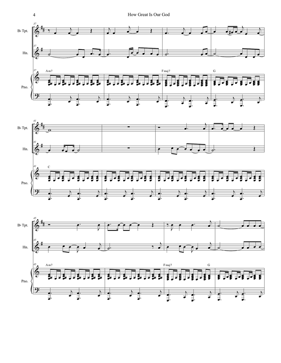 How Great Is Our God How Great Is Our God Brass Duet scores gallery preview page 4