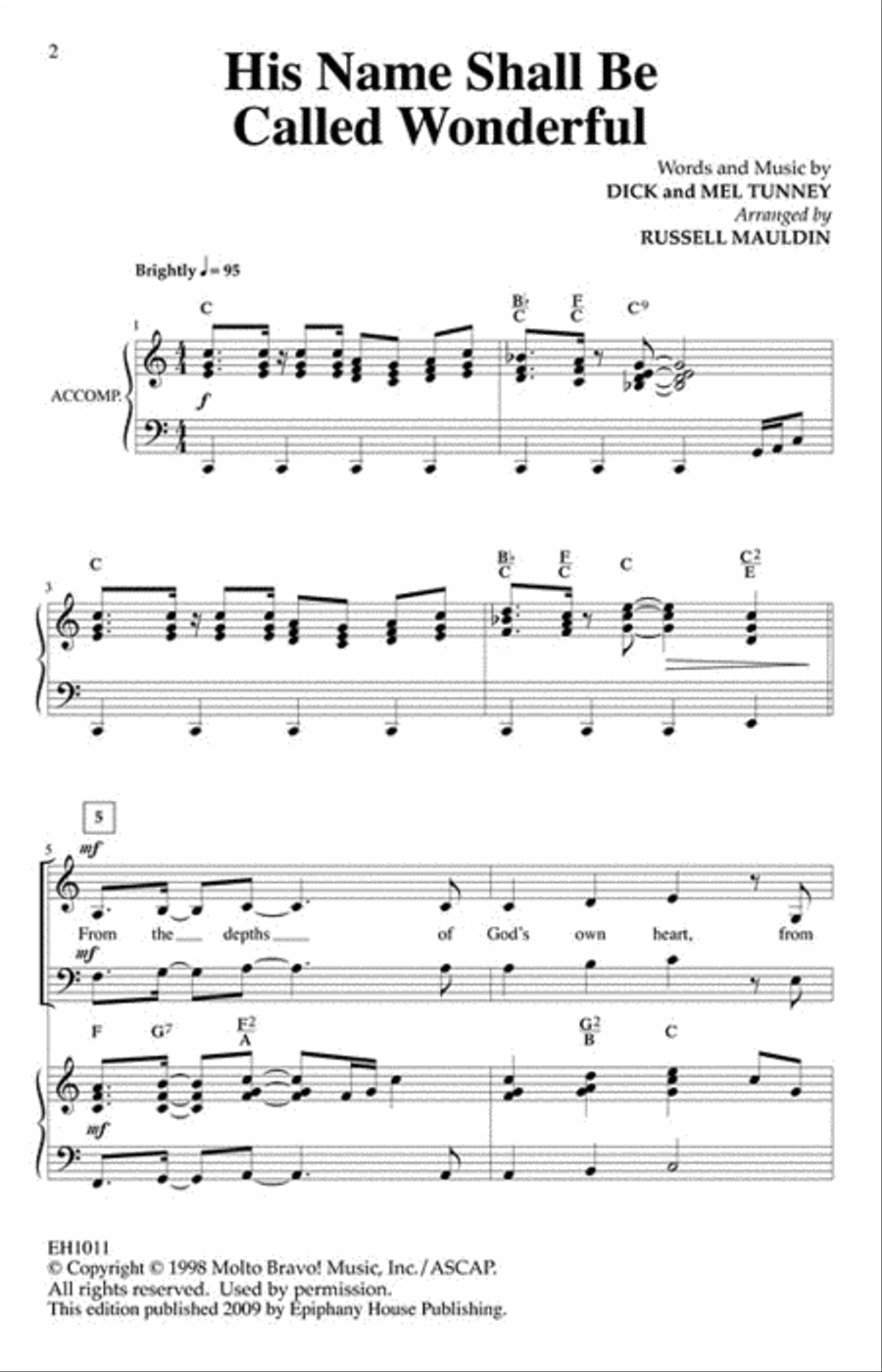 His Name Shall Be Called Wonderful Choir scores gallery preview page 2