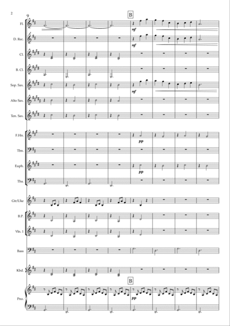 First Gymnopedie (Mixed Ensemble) Concert Band scores gallery preview page 2